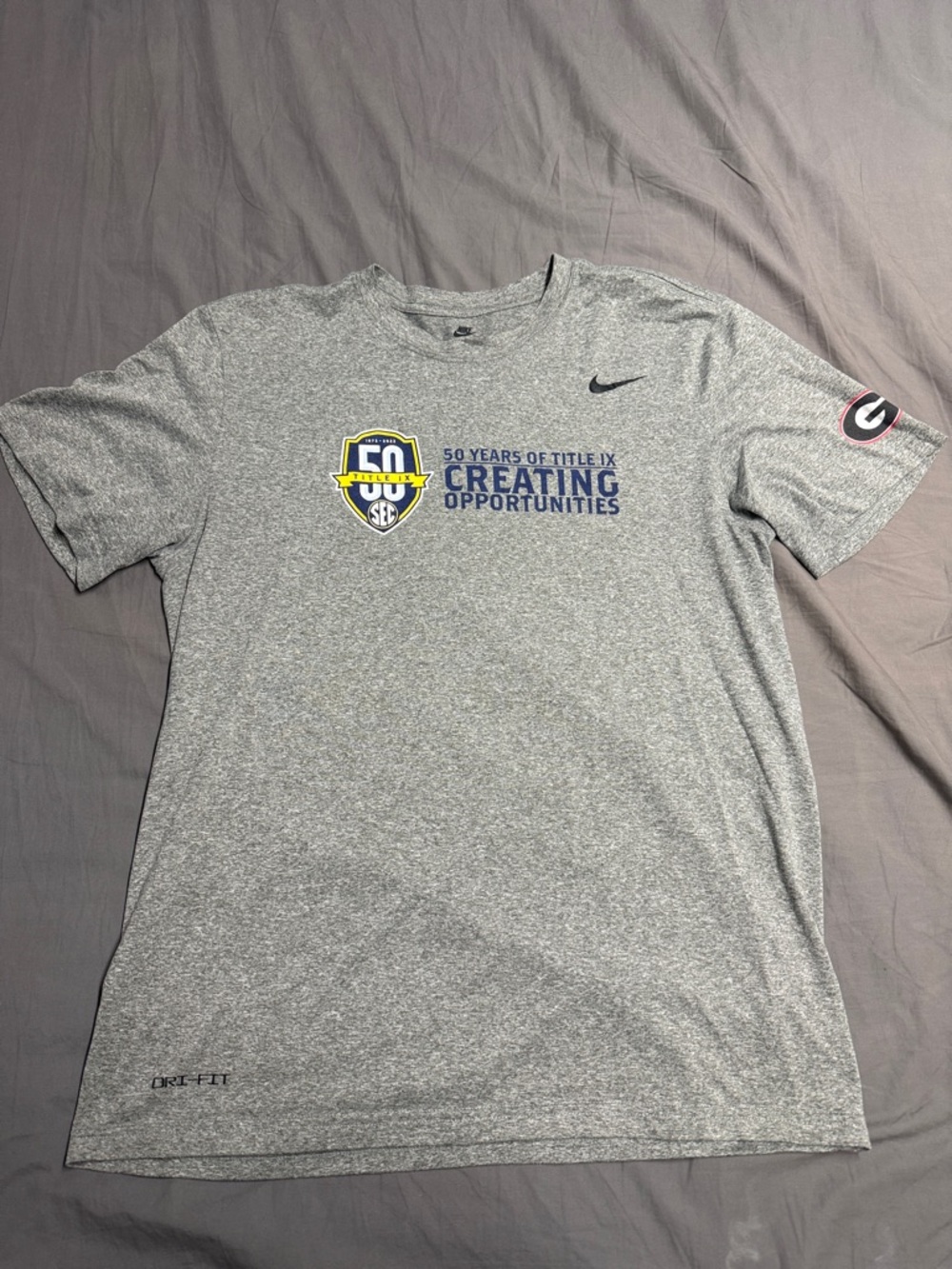 Nike Gray Heather 'Creating Opportunities' SEC 50th Short-Sleeve Tee